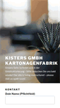 Mobile Screenshot of kisters-kartonagen.de